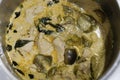 Thai fishballs green curry.